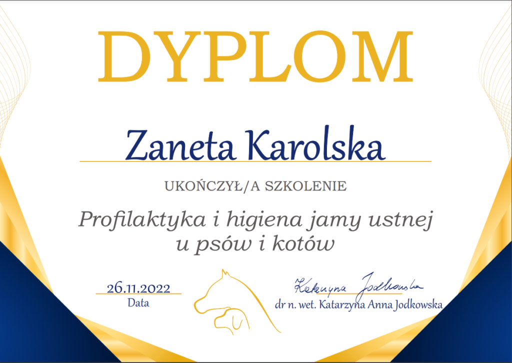 dobra hodowla kotów rasowych, certyfikat i program szkolenia, logo Animalia Szkolenia